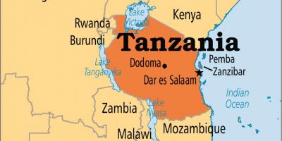 מפה של דאר א-סלאם בטנזניה