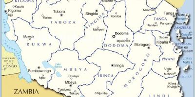 מפה של טנזניה עם מחוז